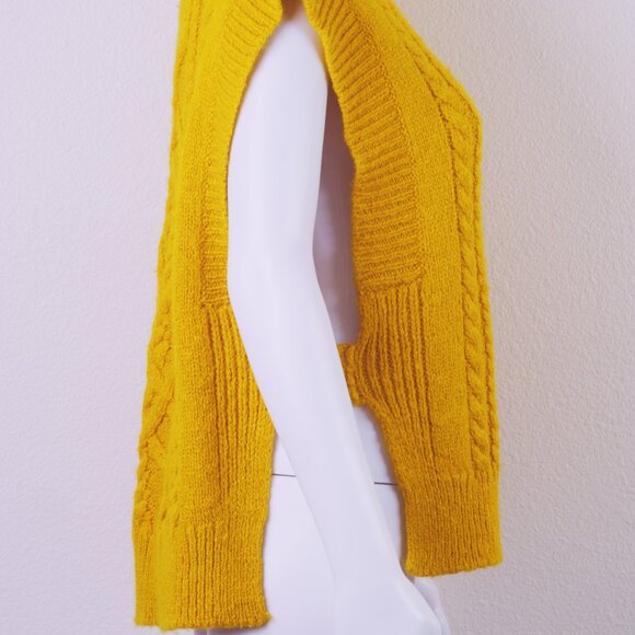 Isabel Marant Short Sleeve Turtleneck Sweater Baby Alpaca Cable Knit Sz 42 - Picture 2 of 12